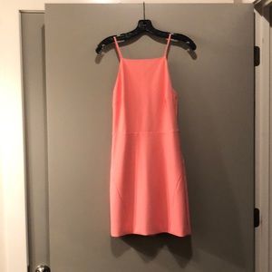 Alice + Olivia pink mini dress with back cutout.